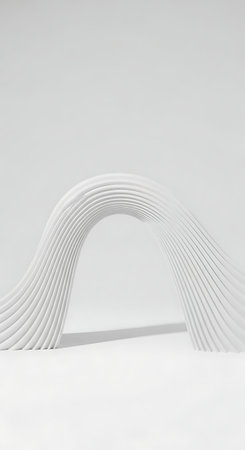 Abstract architecture background. Minimalist composition. 3D render.の写真素材