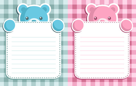 Baby shower Invitation cardsのイラスト素材