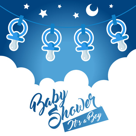 Baby shower invitation card.のイラスト素材