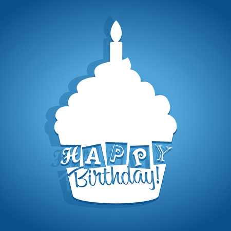 Happy birthday Cupcake Cardのイラスト素材