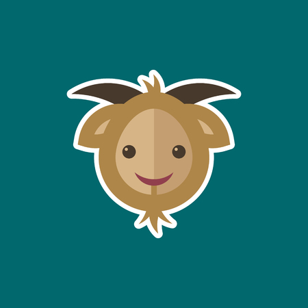 Simple Goat Iconのイラスト素材