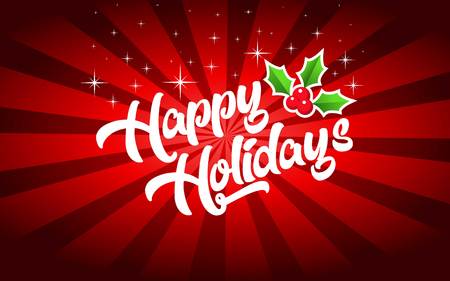 Happy Holidays greeting card.のイラスト素材