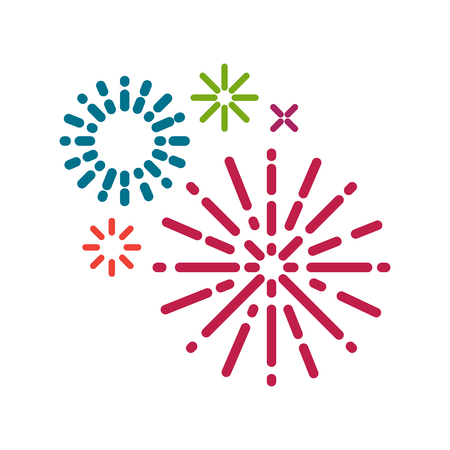 Simple firework background illustrationのイラスト素材