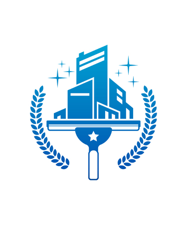 Window Washing Cleaning Logo Iconのイラスト素材