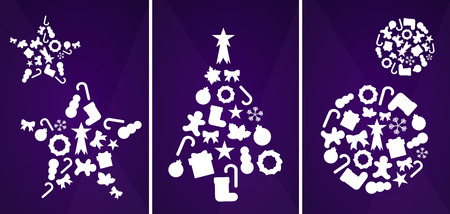 Christmas ornaments vector illustrationのイラスト素材