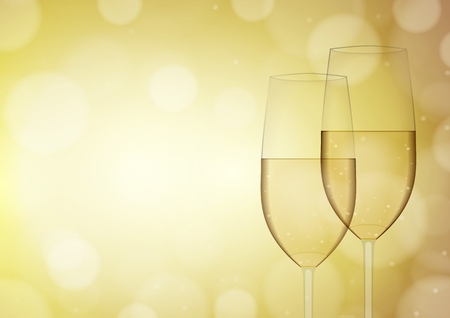 New year with shampagne background vector illustrationのイラスト素材
