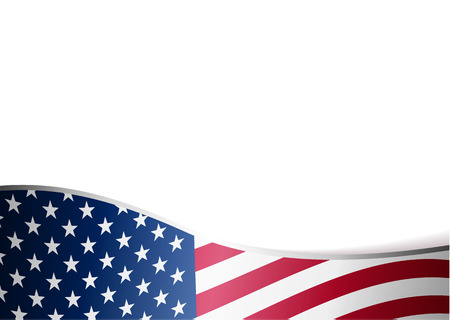American flag background with frameのイラスト素材