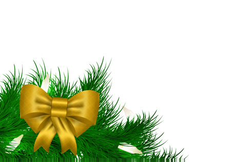Christmas garland background from needles with white space for textのイラスト素材