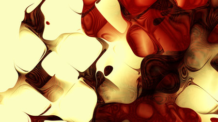 Abstract fractal background with hot molten glass-like swirlsの写真素材