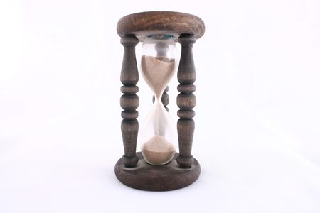 retro hourglass isolated on white background, time