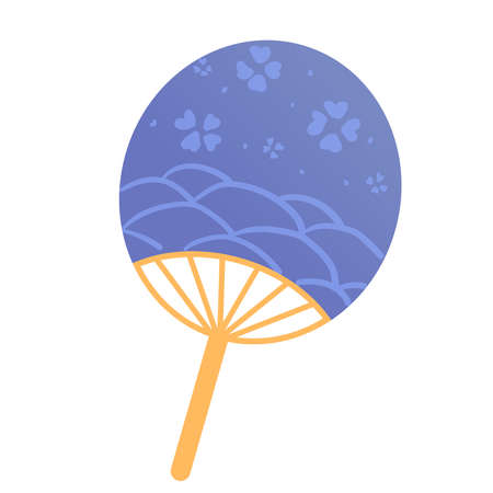 Natsu Matsuri Japanese Summer Festival Element Fanのイラスト素材