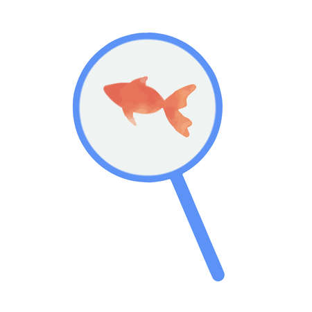 Natsu Matsuri Japanese Summer Festival Catch Fish Gameのイラスト素材