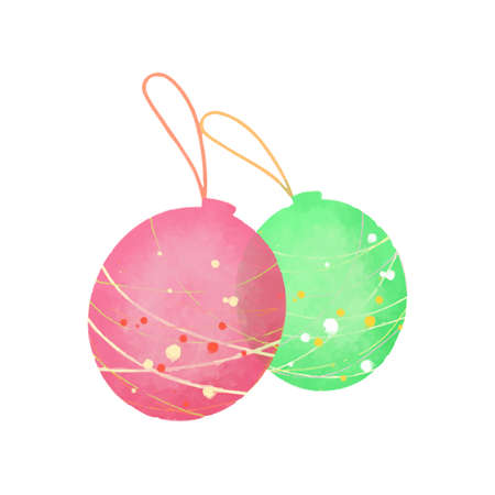Natsu Matsuri Japanese Summer Festival Yo-yo Ballsのイラスト素材