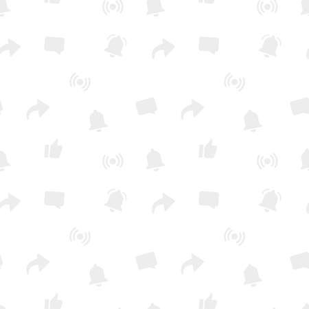 Seamless pattern with light grey video social media iconsのイラスト素材