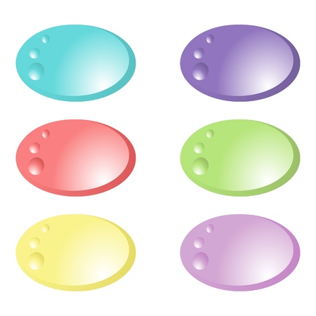 Ovals overlapped with gradient in various colorsのイラスト素材