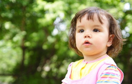 portrait of the little beautiful childの写真素材