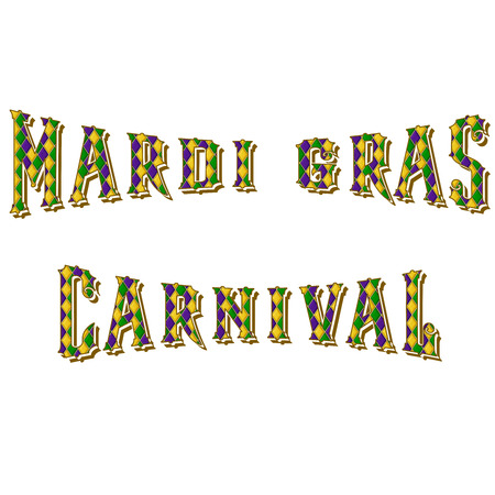 Mardi Gras New Orleans Louisiana Masquerade Typographyの写真素材