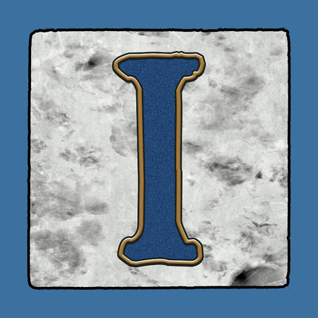 Historic Iconic Classic New Orleans Street Tiles Sidewalk Alphabet Grunge Collection of Letters, Numbers & Symbolsの写真素材