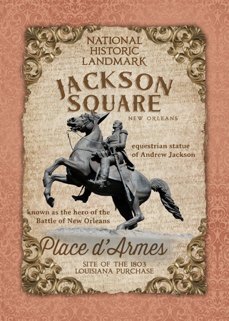 Louisiana Life New Orleans Culture Background Damask Artwork Southern Livingの写真素材