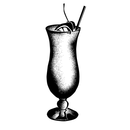 Hurricane Historic New Orleans Cocktail Sketchの写真素材