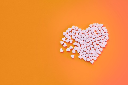 Concept illustration. Heart made of shugar candies.の写真素材