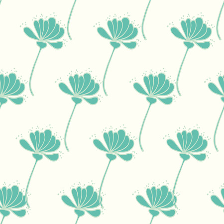 Elegant seamless pattern with flowers, vector illustration. のイラスト素材
