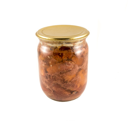 tinned stewed meatの写真素材