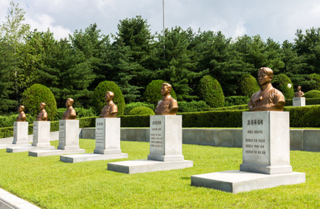 The cemetery of revolutionaries, Pyongyang North Koreaのeditorial素材