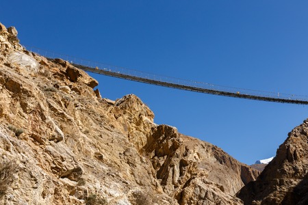 suspension bridge, Himalayasの写真素材