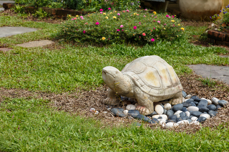 Turtle Statue in the park.の写真素材