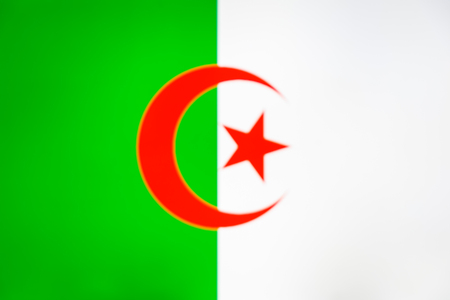 abstract blurred background color of the national flag of Algeria, Patriotic backgroundの写真素材