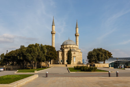 Baku, Azerbaijan - November 13, 2019: The Mosque of the Martyrs or Turkish Mosque is a mosque in Baku.のeditorial素材