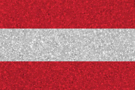 austria flag on styrofoam texture. national flag painted on the surface of plastic foamの写真素材