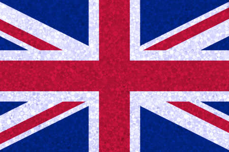 United Kingdom flag on foam texture. UK flag painted on the surface of plastic foamの写真素材