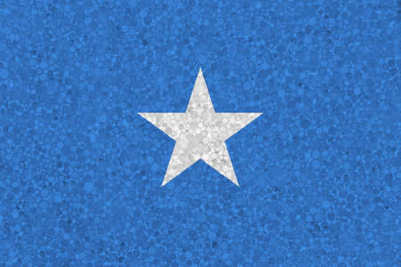Somalia flag on foam texture. national flag painted on the surface of plastic foamの写真素材