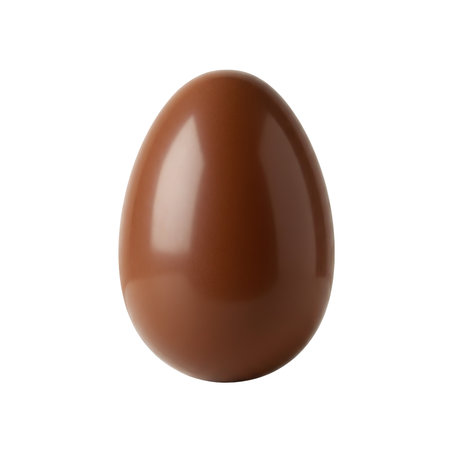 Smooth milk chocolate egg is a delicious sweet treat for the Easter holiday celebration. This tasty candy is a perfect dessert or gift for children.の素材
