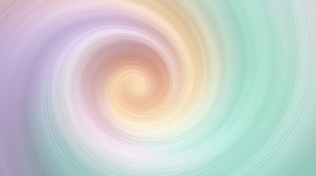 A mesmerizing swirl of soft pastel colors like lavender, peach, and mint green creates a serene and uplifting visual experience.の素材