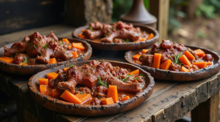 Cooking method showcases hangi, a Maori technique using heated rocks to prepare meats and kumara, offering a rich cultural experience.の素材