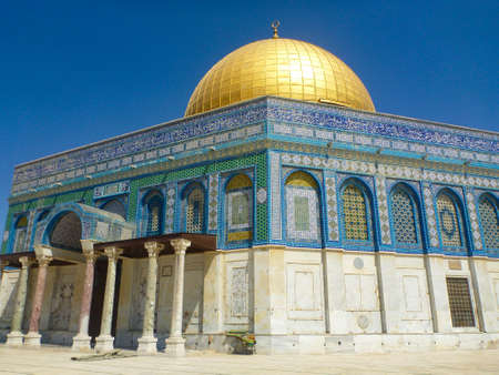 Islamic Sanctuary Rock Dome in Jerusalem, Israelの写真素材