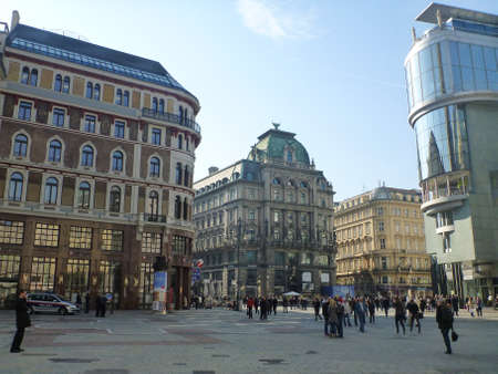 Stephans platz, the center of the city in Vienna, Austriaのeditorial素材
