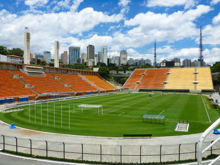 EstÃ¡dio de Pacaembu Stadium in Sao Paulo Soccer Stadiumのeditorial素材