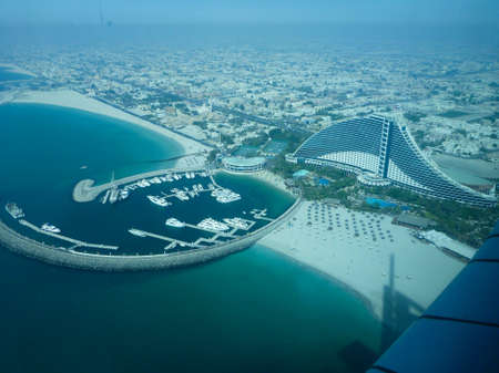 Overlooking the sea and cityscape of Dubaiのeditorial素材