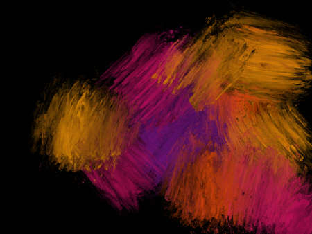 Painted with a colorful dry brush on a black Halloween backgroundの写真素材