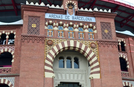 Barcelona, Spain - September 2nd, 2011: The shopping center Las Arenas in Barcelonaのeditorial素材