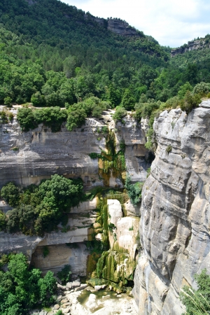 Salt de Sallent waterfall, Rupit, Catalonia, Spain