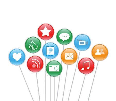 Social Media iconsの写真素材