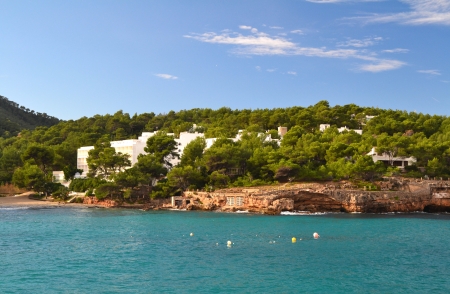 View of Portinatx beach in Ibiza, Spainの写真素材