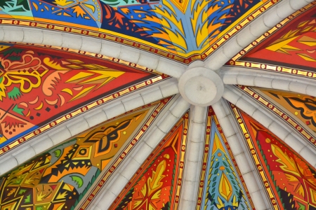 Madrid, Spain - July 4th, 2012: Cathedral of Almudena, interior, Madrid, Spain on July 4, 2012のeditorial素材