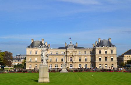 PARIS, FRANCE - OCTOBER 21  Luxembourg Palace in Paris, France on October 21, 2013  It is the seat of French Senate and is located at the Luxembourg Gardens in Paris, Franceのeditorial素材