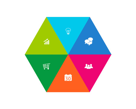 Abstract design with hexagon for web, marketing or presentationsの写真素材